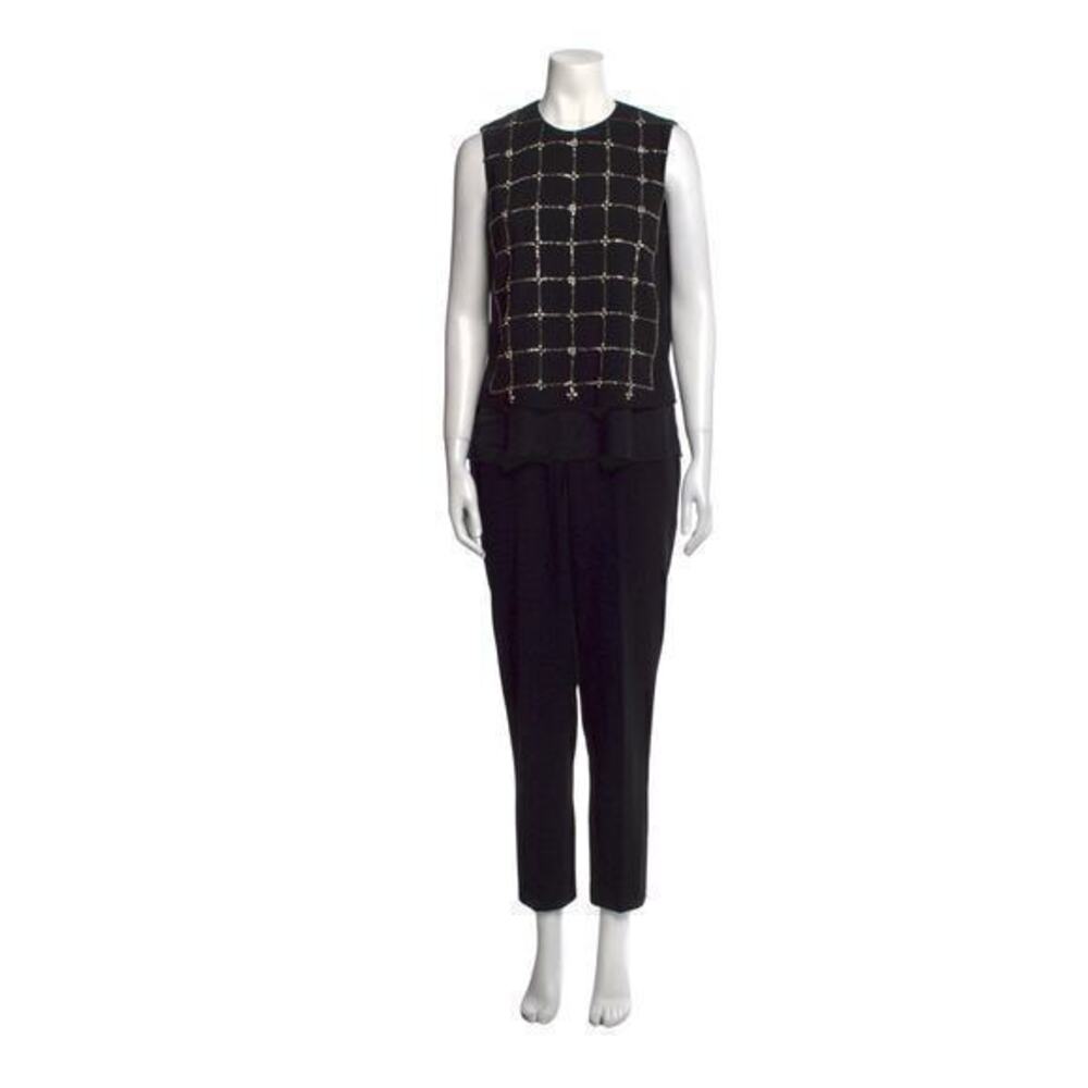 Tory Burch Stripped Crew Neck Jumpsuit size small